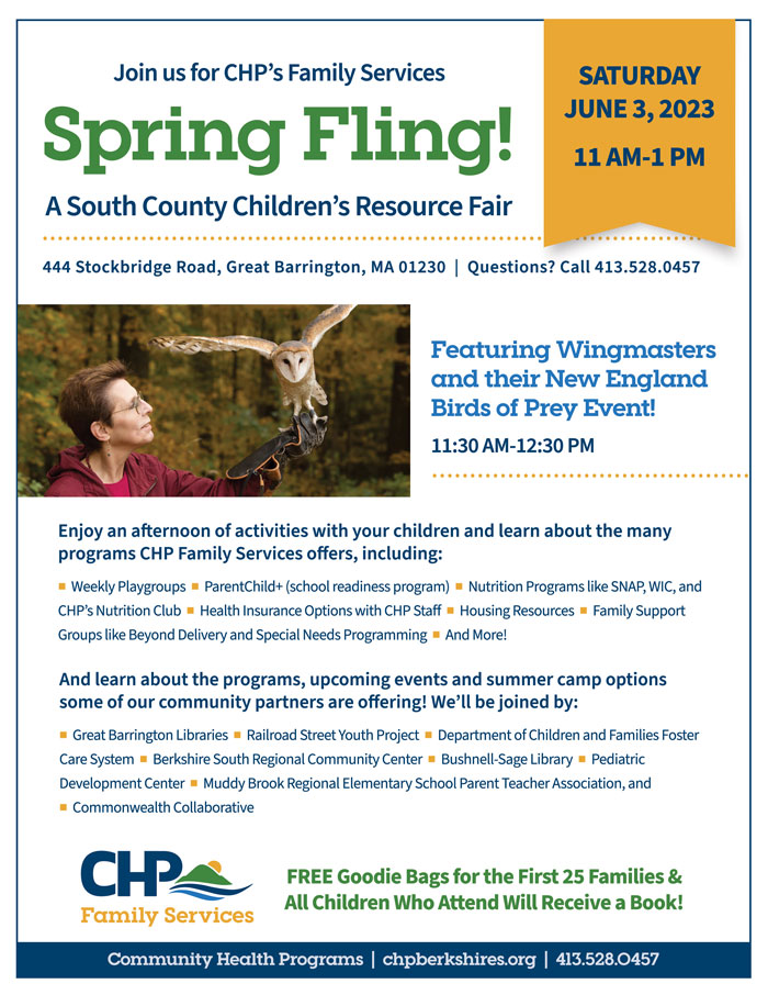 Spring Fling Children's Resource Fair - CHP Berkshires, June 3, 2023 from 11 AM-1 PM